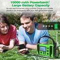 EGR-168-WB Solar nødradio med håndsving og 10000mAh powerbank - grøn
