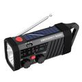 EM06 solcelledrevet nødradio med 2000mAh powerbank, lommelygte og SOS-alarm