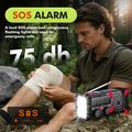 EM06 solcelledrevet nødradio med 2000mAh powerbank, lommelygte og SOS-alarm