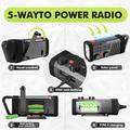 EM06 solcelledrevet nødradio med 2000mAh powerbank, lommelygte og SOS-alarm