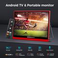 EMODERN Z1TV 14.1" Android 15-skærm med berøringsskærm / Smart TV med stemmefjernbetjening