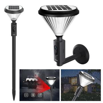 ESCAM QF190 Solcelledrevet 1080P sikkerhedskamera med havelys