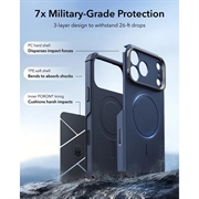 iPhone 18 Pro/17 Pro ESR Cyber Tough Kickstand MagSafe Hybrid Cover - Blå