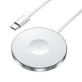 ESSAGER 3-i-1 15W magnetisk trådløs oplader til iPhone 12/13/14/15/16/17/Air, AirPods, iWatch Slim Charging Pad