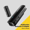 ESSAGER ES-BT09 Multifunktionel Bluetooth-adapter bærbar kablet til trådløs BT5.3 Lavalier-konverter understøtter mikrofon