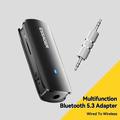 ESSAGER ES-BT09 Multifunktionel Bluetooth-adapter bærbar kablet til trådløs BT5.3 Lavalier-konverter understøtter mikrofon