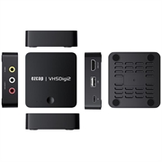 EZCAP 181P VHS-bånd til MP4 CVBS AV Video Recording Converter Recorder med HD-videoport til transskription med ét klik