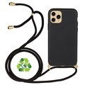 Saii Eco Line iPhone 11 Pro Biologisk Nedbrydeligt Cover med Strap - Sort