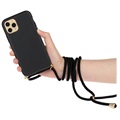 Saii Eco Line iPhone 11 Pro Biologisk Nedbrydeligt Cover med Strap - Sort