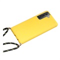 Saii Eco Line Samsung Galaxy S21 5G Cover med Strap - Gul