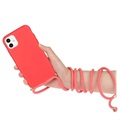 Saii Eco Line iPhone 11 Biologisk Nedbrydeligt Cover med Strap - Rød