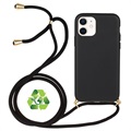 Saii Eco Line iPhone 12/12 Pro Cover med Strap - Sort