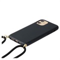 Saii Eco Line iPhone 12 Mini Biologisk Nedbrydeligt Cover med Strap - Sort