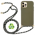 Saii Eco Line iPhone 12 Pro Max Cover med Strap - Grøn