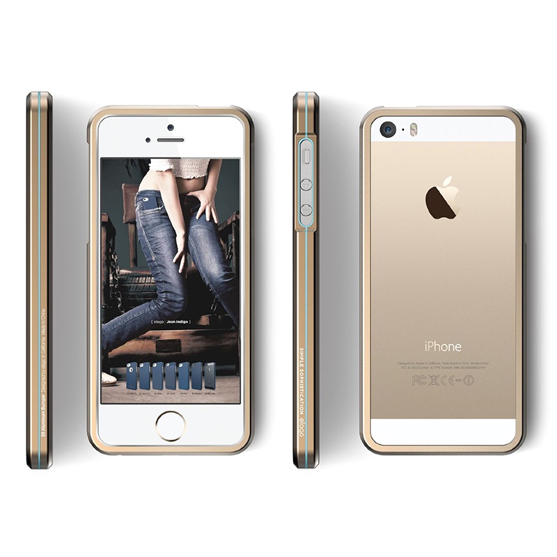 iPhone 5 5S SE Elago S5 Aluminium Bumper Champagne Guld