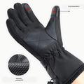 Elektrisk opvarmede handsker med touchscreen og 2 x 5000mAh-batterier - Sort