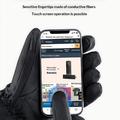 Elektrisk opvarmede handsker med touchscreen og 2 x 5000mAh-batterier - Sort