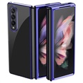 Electroplated Frame Samsung Galaxy Z Fold3 5G Cover - Blå
