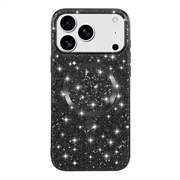 iPhone 17 Pro Galvaniseret glitter cover - MagSafe-kompatibel - Sort