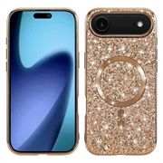 iPhone Air Galvaniseret glitter cover - MagSafe-kompatibel - rosaguld