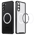 Galvaniseret Magnetisk Samsung Galaxy S23 5G Hybrid Cover - Sort