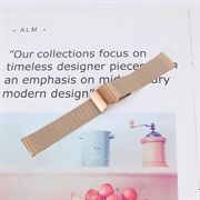 Garmin Vivomove/Style/HR Sport Elegant Rustfrit Stål Mesh Rem - Rødguld