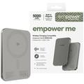 Empower by PanzerGlass Magnetisk trådløs powerbank - 5000mAh Qi2- og MagSafe-kompatibel - Titanium