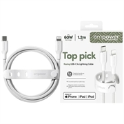 Empower by PanzerGlass Racing USB-C / Lightning-kabel - 60W, 1.2m - hvid