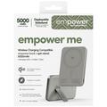 Empower by PanzerGlass Trådløs powerbank med drejestativ - 5000mAh, Qi2- og MagSafe-kompatibel - Titanium