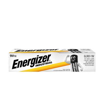 Energizer Industrial 6LR61/9V Alkaline-batterier - 12 stk.