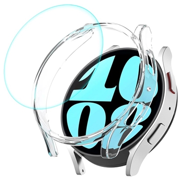 Enkay Samsung Galaxy Watch6 Cover med Hærdet Glas - 40mm - Gennemsigtig