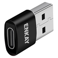 Enkay ENK-AT105 USB-A / USB-C Adapter - Sort