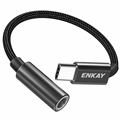 Enkay ENK-AT111 USB-C / 3.5mm AUX Adapter - Sort