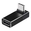 Enkay ENK-AT133 90-graders USB-C-adapter med 4K-understøttelse - 40Gbps/240W - sort
