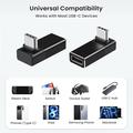 Enkay ENK-AT133 90-graders USB-C-adapter med 4K-understøttelse - 40Gbps/240W - sort