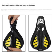 Enlee EN-330 Vandtæt cykelsadelbetræk med silikonepolstring - Gul / Sort / Hvid