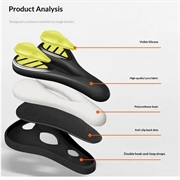 Enlee EN-330 Vandtæt cykelsadelbetræk med silikonepolstring - Gul / Sort / Hvid