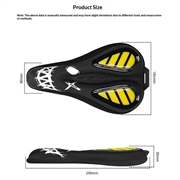Enlee EN-330 Vandtæt cykelsadelbetræk med silikonepolstring - Gul / Sort / Hvid