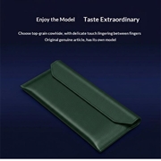 Samsung Galaxy Z TriFold kuvertlædertaske med magnetisk lukning - Grøn