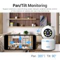 Escam PT300 Pan Tilt-overvågningskamera - 1080P - Hvid