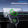 Essager 15W magnetisk trådløs oplader/bilholder til ventilationsristen med køleventilator - MagSafe-kompatibel - Sort