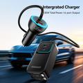 Essager F789 135W biloplader til bagsædet - 2x USB-C-kabler, 4x USB-C-, 2x USB-A-indgange - 1.5m - sort