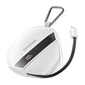 Essager hurtigopladende powerbank med 70cm udtrækkeligt kabel og karabinhage - 10000mAh