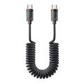 Essager Spring USB-C-kabel med PD-hurtigopladning - 1.8m/60W - sort