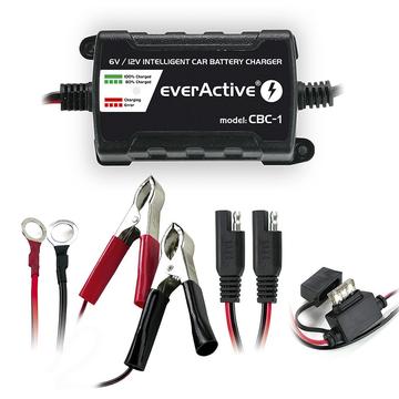 EverActive CBC-1 Smart bilbatterioplader 6V/12V - VRLA/AGM/VLA SLA/WET/GEL/LEAD ACID