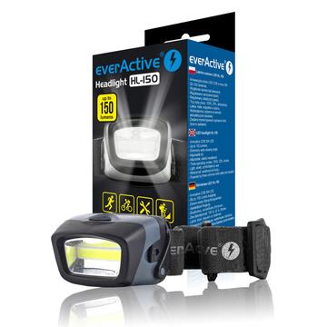 EverActive HL-150 LED-pandelampe med 3 lystilstande - 150 lumen