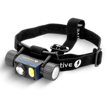 EverActive HL-2000R Force PRO genopladelig LED-pandelampe - 2000 lumen, IPX8 - Sort
