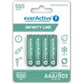 EverActive Infinity Line EVHRL03-550 Genopladelige AAA-batterier 550mAh - 4 stk.