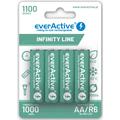 EverActive Infinity Line EVHRL6-1100 Genopladelige AA-batterier 1100mAh - 4 stk.
