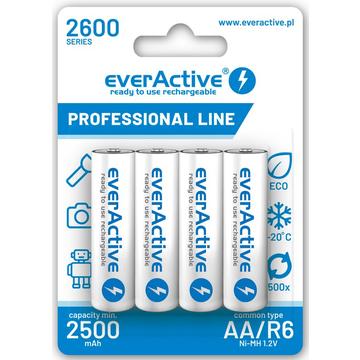 EverActive Professional Line EVHRL6-2600 Genopladelige AA-batterier 2600mAh - 4 stk.